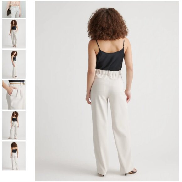 Quince Cream Wide Leg Pants - Picture 4 of 7